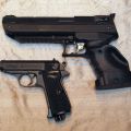 Webley Alecto and Umarex PPK size comparison