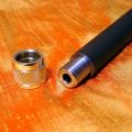 Tapered barrel, screw-cut, and complete with custom thread protector ring 3