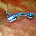 Stainless steel Ripley style bolt handle end view