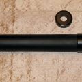 Aluminium frame adapter (stub type) with two piece black Delrin TPR with moderator attached